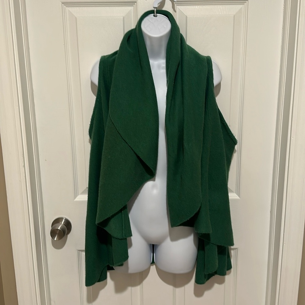 Cozy green vest/wrap. Super cozy, and warm.can wrap as a shawl or vest.
